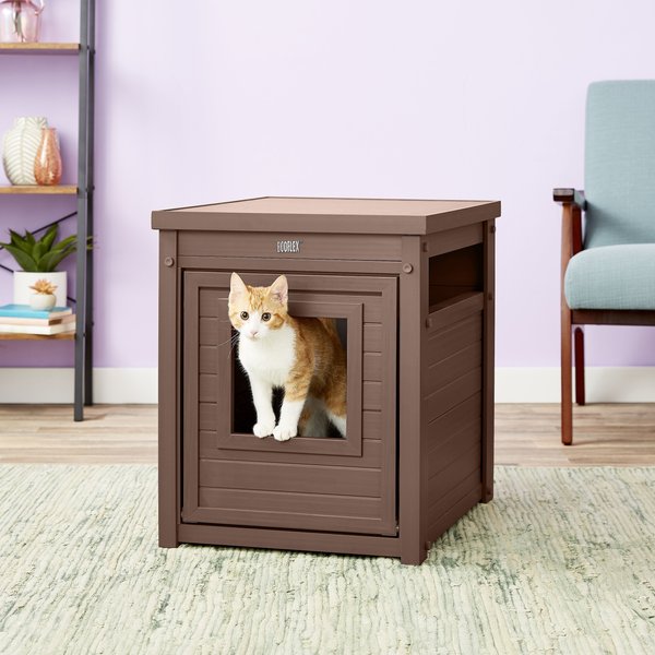 FRISCO Decorative Side Table Cat Litter Box Cover, Espresso