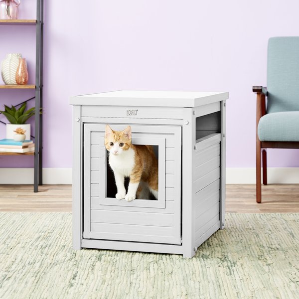 TRIXIE Wooden Cat Home & Litter Box Cover, Gray