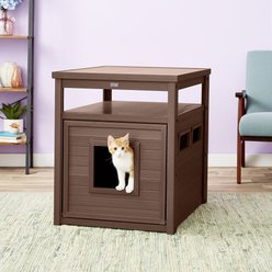 New Age Pet ECOFLEX Litter Box Cover End Table, Russet Brown, Jumbo
