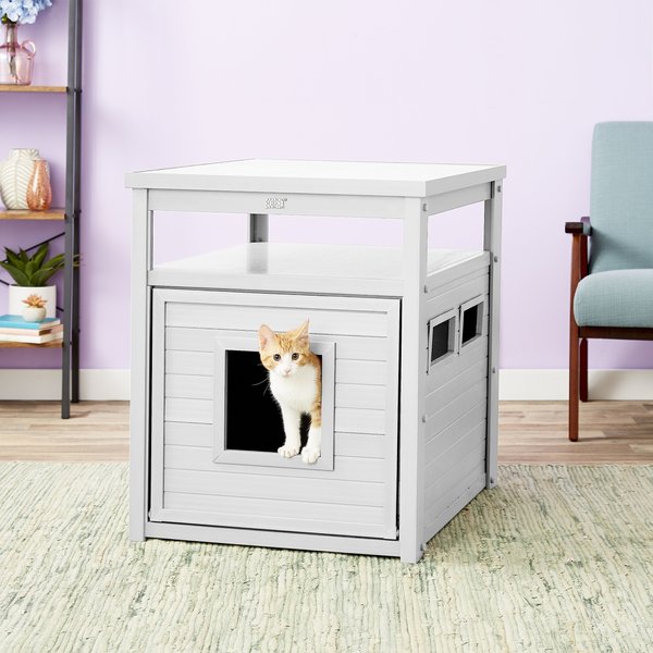 NEW AGE PET ECOFLEX Litter Box Cover End Table, Antique White, Jumbo