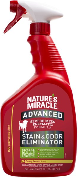 NATURE S MIRACLE Enzymatic Formula Advanced Stain Odor Eliminator 32 fl oz bottle Sunny Lemon Scent Chewy