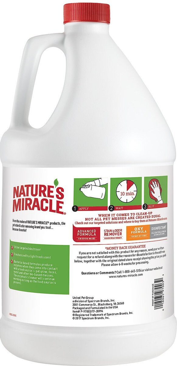 NATURE'S MIRACLE Dog Urine Destroyer, 1gal bottle