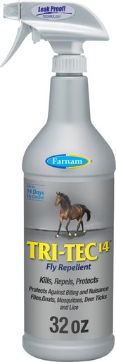 Farnam Tri-Tec 14 Fly Repellent for Horses, 32-oz spray bottle