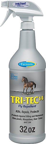 Farnam Tri-Tec 14 Fly Repellent for Horses, 32-oz spray bottle slide 1 of 12
