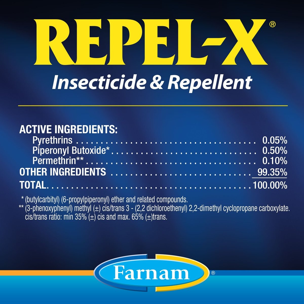 FARNAM RepelX Dog & Horse Insecticide & Repellent, 32oz bottle