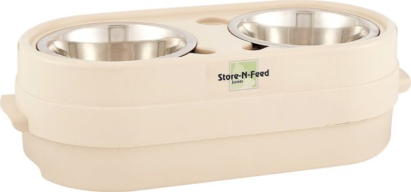 OurPets Store-N-Feed Adjustable Raised Dog Bowl, Dog Feeder & Dog