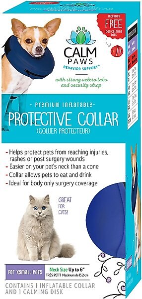 Calm Paws Inflatable Protective Dog & Cat Collar, X-Small slide 1 of 5