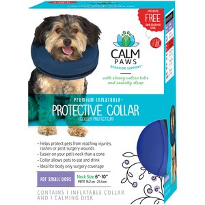 Calm Paws Inflatable Protective Dog & Cat Collar, Small