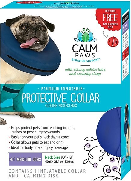 Calm Paws Inflatable Protective Dog & Cat Collar, Medium slide 1 of 5