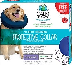 Calm Paws Inflatable Protective Dog & Cat Collar, Large
