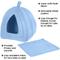 Show in main carousel: Petmaker Cozy Kitty Tent Igloo Plush Cat Bed, Blue slide 7 of 9