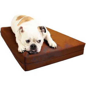 Big Barker 4" Orthopedic Sleek Dog Crate Pad, Tan, Medium