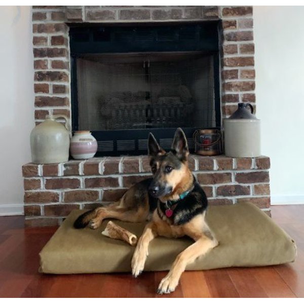 BIG BARKER 4" Orthopedic Sleek Dog Crate Pad, Tan, Extra Large