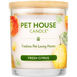 Pet House Fresh Citrus Natural Plant-Based Wax Candle, 9-oz jar