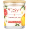 Pet House Ruby Red Grapefruit Natural Soy Candle, 9-oz jar