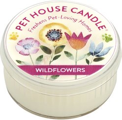 Pet House Wildflowers Natural Plant-Based Mini Candle, 1.5-oz jar