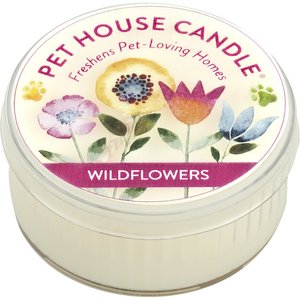 Pet House Wildflowers Natural Plant-Based Mini Candle, 1.5-oz jar
