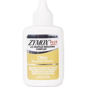 Zymox Plus Advanced Formula Otic Dog & Cat Ear Infection Solution, 1.25-oz bottle
