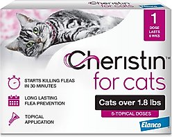 Cheristin Flea Spot Treatment for Cats, over 1.8 lbs, 6 Doses (6-mos. supply)