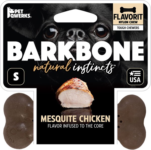 Pet Qwerks Barkbone Mesquite Chicken Flavor Tough Dog Chew Toy, Small slide 1 of 8
