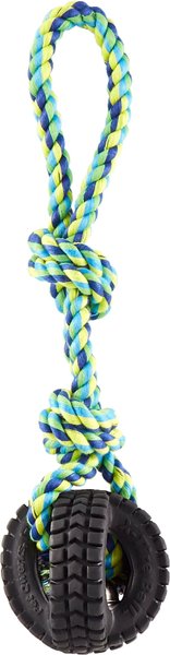 Discontinued - PET QWERKS Jingle X Tire Tug & Toss Dog Toy - Chewy.com