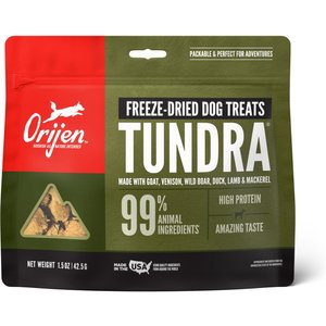 ORIJEN Tundra Grain-Free Freeze-Dried Dog Treats, 1.5-oz bag