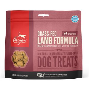 ORIJEN Grass-Fed Lamb Formula Grain-Free Freeze-Dried Dog Treats, 1.5-oz bag
