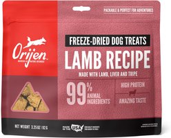 ORIJEN Grass-Fed Lamb Formula Grain-Free Freeze-Dried Dog Treats, 3.25-oz bag