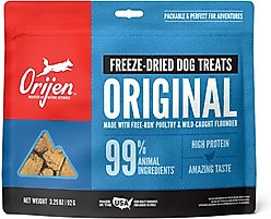 ORIJEN Original Grain-Free Freeze-Dried Dog Treats, 3.25-oz bag