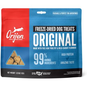 ORIJEN Original Grain-Free Freeze-Dried Dog Treats, 3.25-oz bag