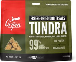 ORIJEN Tundra Grain-Free Freeze-Dried Dog Treats, 3.25-oz bag