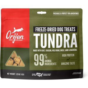 ORIJEN Tundra Grain-Free Freeze-Dried Dog Treats, 3.25-oz bag