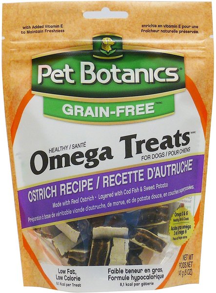 Discontinued PET BOTANICS Healthy Omega Treats 5 Layer Ostrich Flavor Grain Free Dog Treats 5 oz bag Chewy