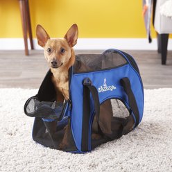 Zampa Soft-Sided Airline-Approved Dog & Cat Carrier Bag, Blue, Small slide 1 of 6