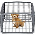 IRIS USA 4-Panel Dog Exercise Playpen, 24-in, Gray