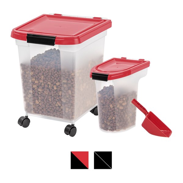 Iris airtight pet food hotsell storage combo with scoop