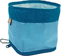 Kurgo Zippy Travel Polyester Dog Bowl, Blue, 6-cup
