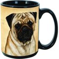 Pet Gifts USA My Faithful Friend Dog Breed Coffee Mug, Pug, Fawn, 15-oz