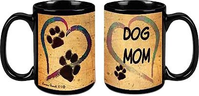 Pet Gifts USA Pawmarks on My Heart "Dog Mom" Coffee Mug, 15-oz slide 1 of 1