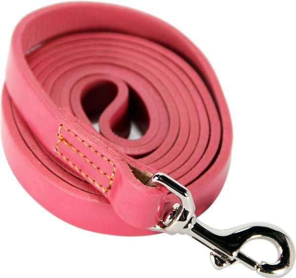 Logical Leather Dog Leash, Pink, 6-ft slide 1 of 9