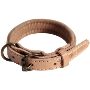 Logical Leather Padded Dog Collar, Tan, X-Small