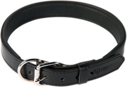 Logical Leather Padded Dog Collar, Black, X-Large