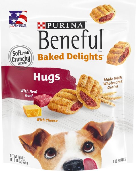 Purina Beneful Baked Delights Hugs with Real Beef & Cheese Dog Treats, 19-oz bag slide 1 of 10