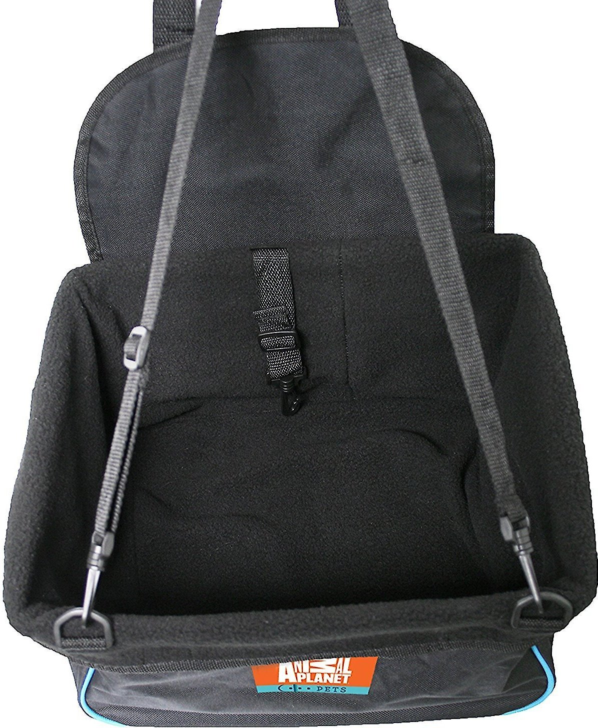 ANIMAL PLANET Dog Vehicle Booster Seat, Black with Blue Trim ANIMAL PLANET Dog Vehicle Booster Seat, Black with Blue Trim