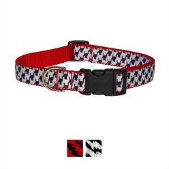 Sassy Dog Wear Houndstooth Dog Collar, Black & White, Medium 