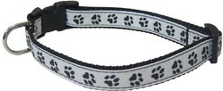 Sassy Dog Wear Puppy Paws Dog Collar, Black & White, X-Small  slide 2 of 3