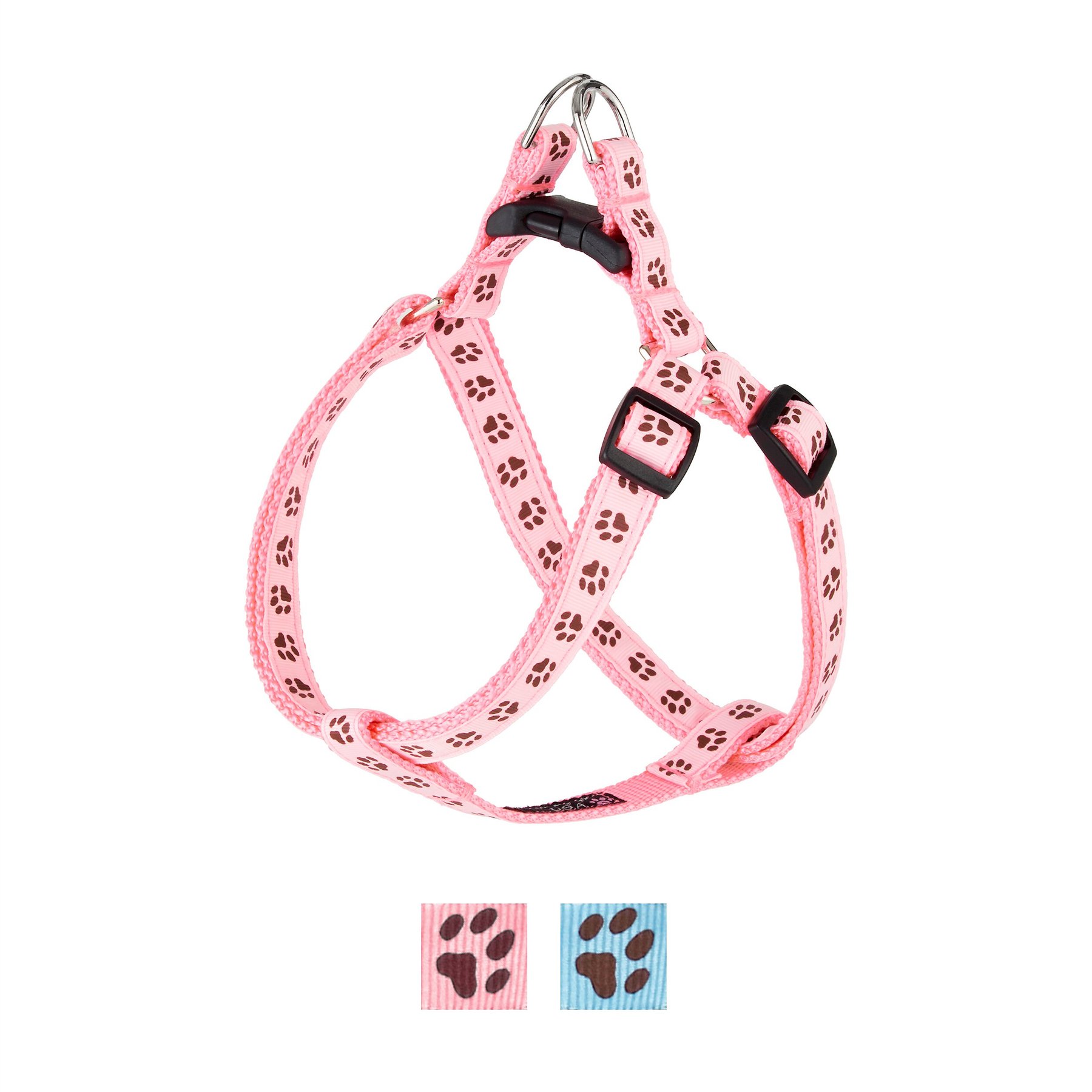 Sassy Dog Wear Puppy Paws Dog Harness, Pink & Brown, X-Small