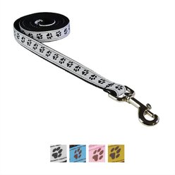 Sassy Dog Wear Puppy Paws Dog Leash, Black & White, X-Small 