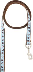 Sassy Dog Wear Puppy Paws Dog Leash, Blue & Brown, Medium slide 2 of 4