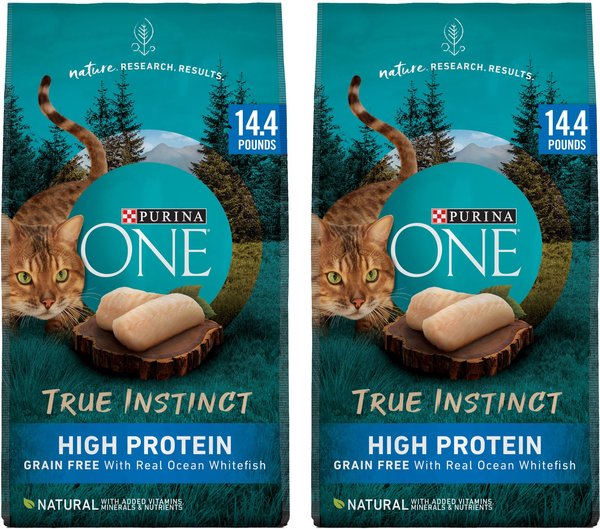 PURINA ONE True Instinct Natural Grain Free with Ocean Whitefish High Protein Dry Cat Food 28.8